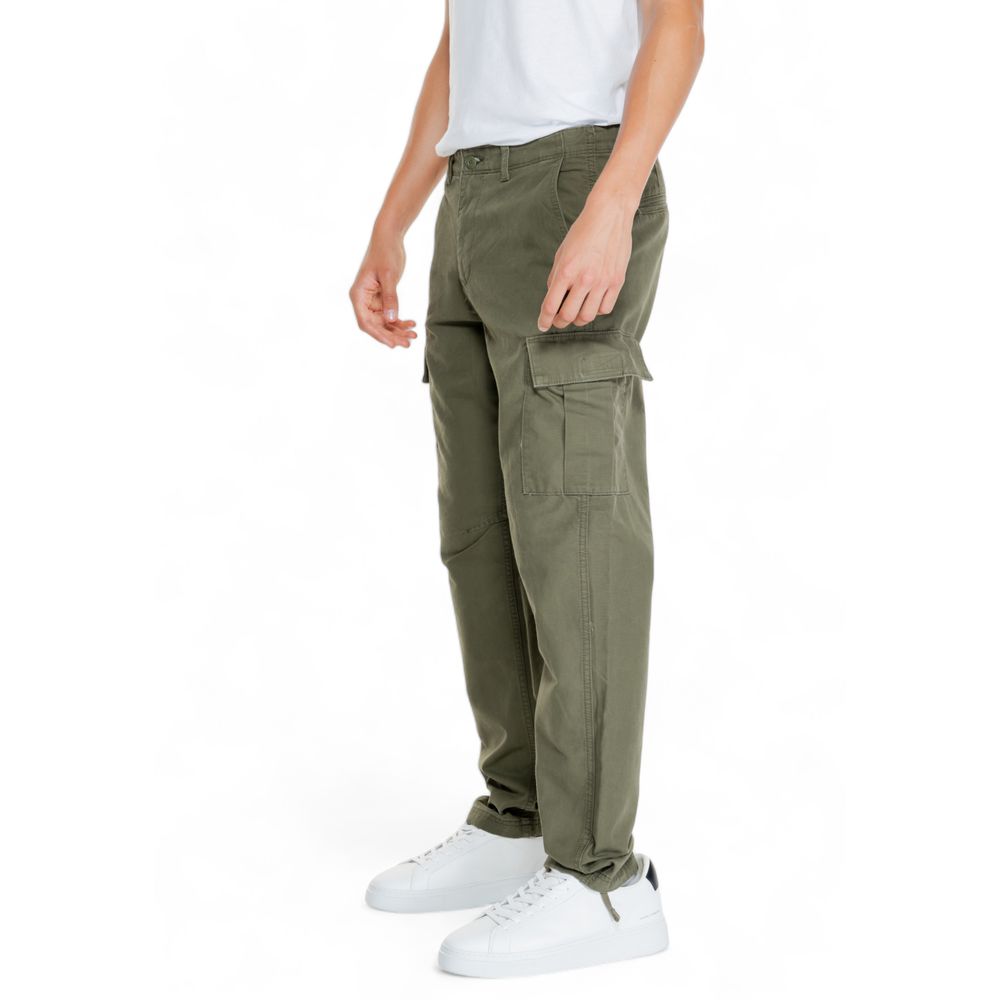 Jack Jones Grüne Baumwoll-Cargo-Hose
