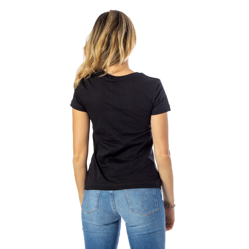 Calvin Klein Jeans Schwarzes T-Shirt aus Baumwolle