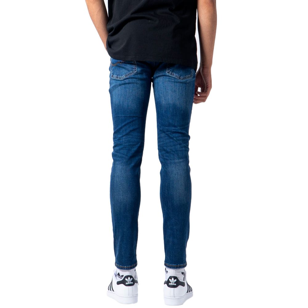 Jack Jones Enge Jeans aus blauem Baumwoll-Mix