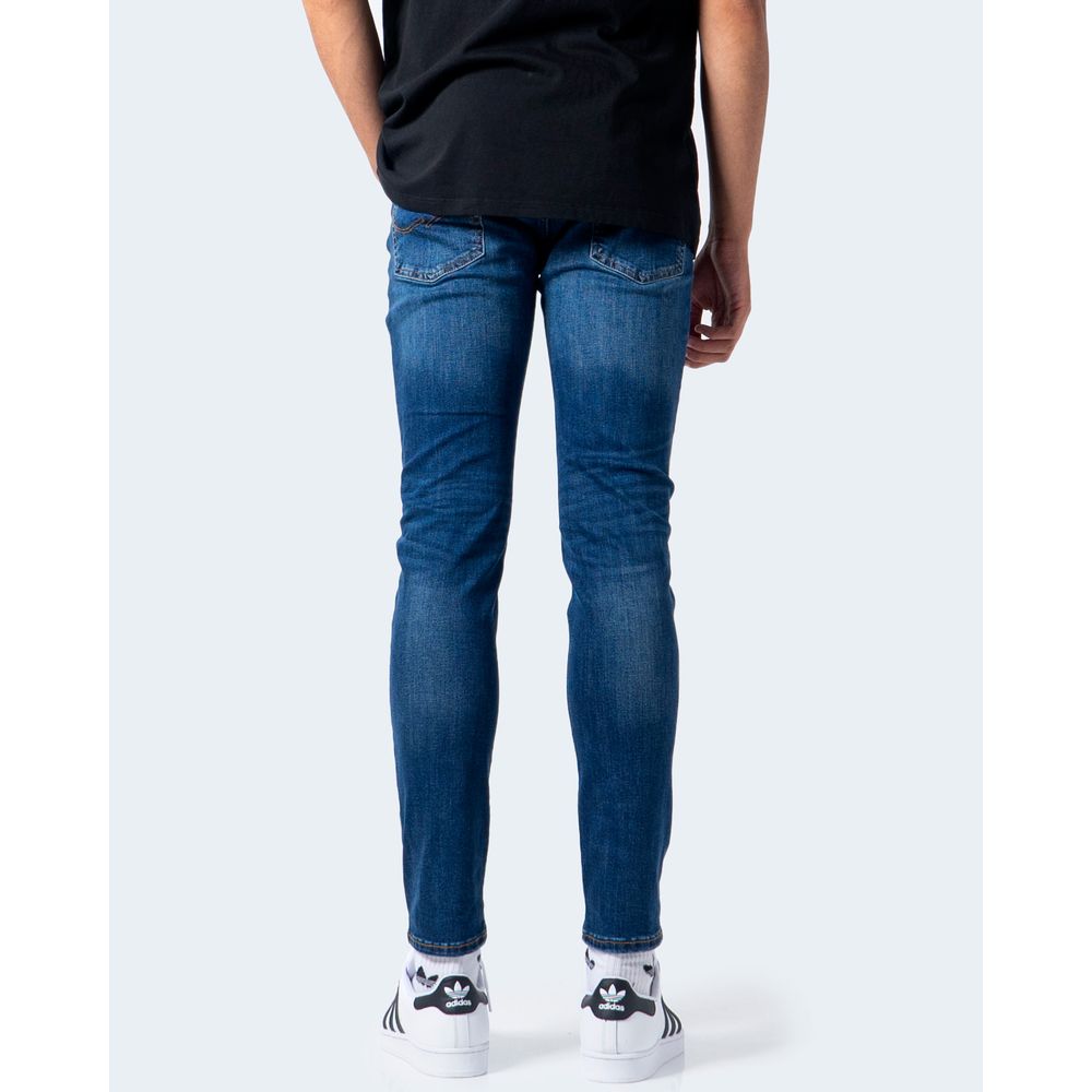 Jack Jones Enge Jeans aus blauem Baumwoll-Mix