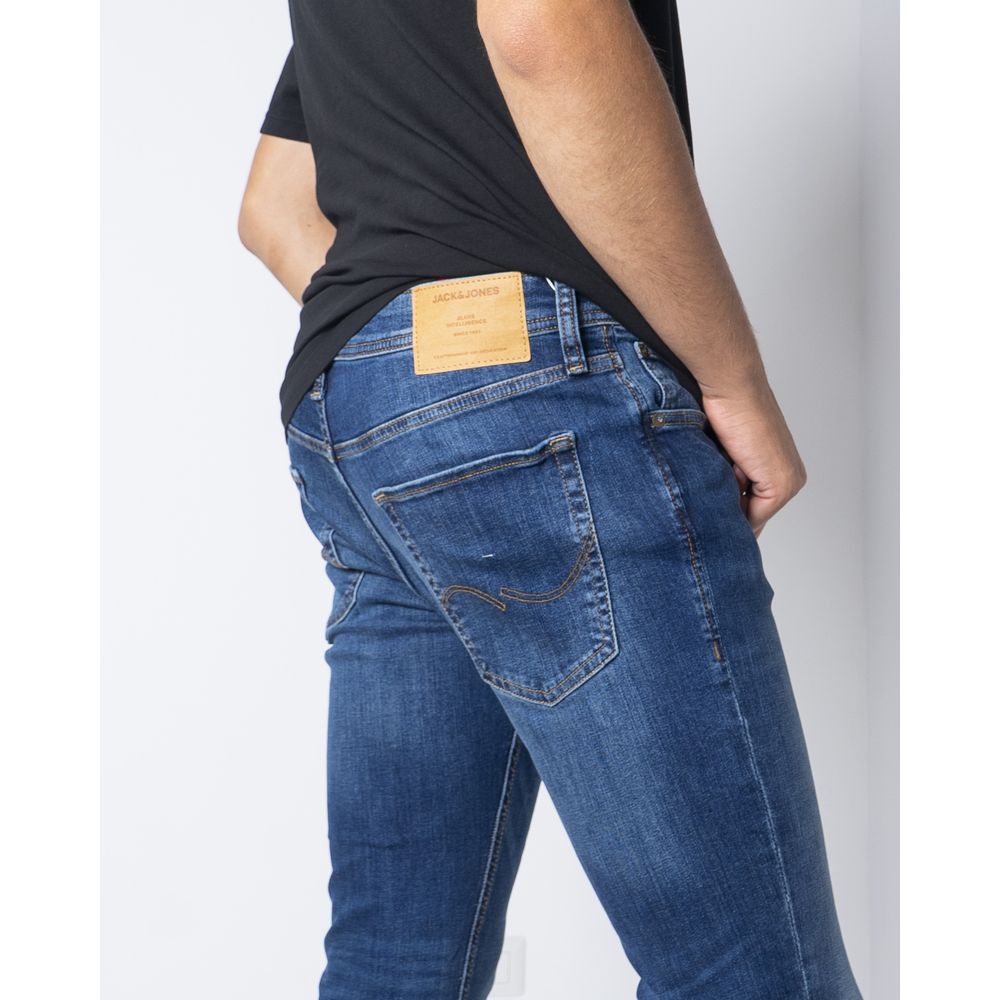 Jack Jones Enge Jeans aus blauem Baumwoll-Mix