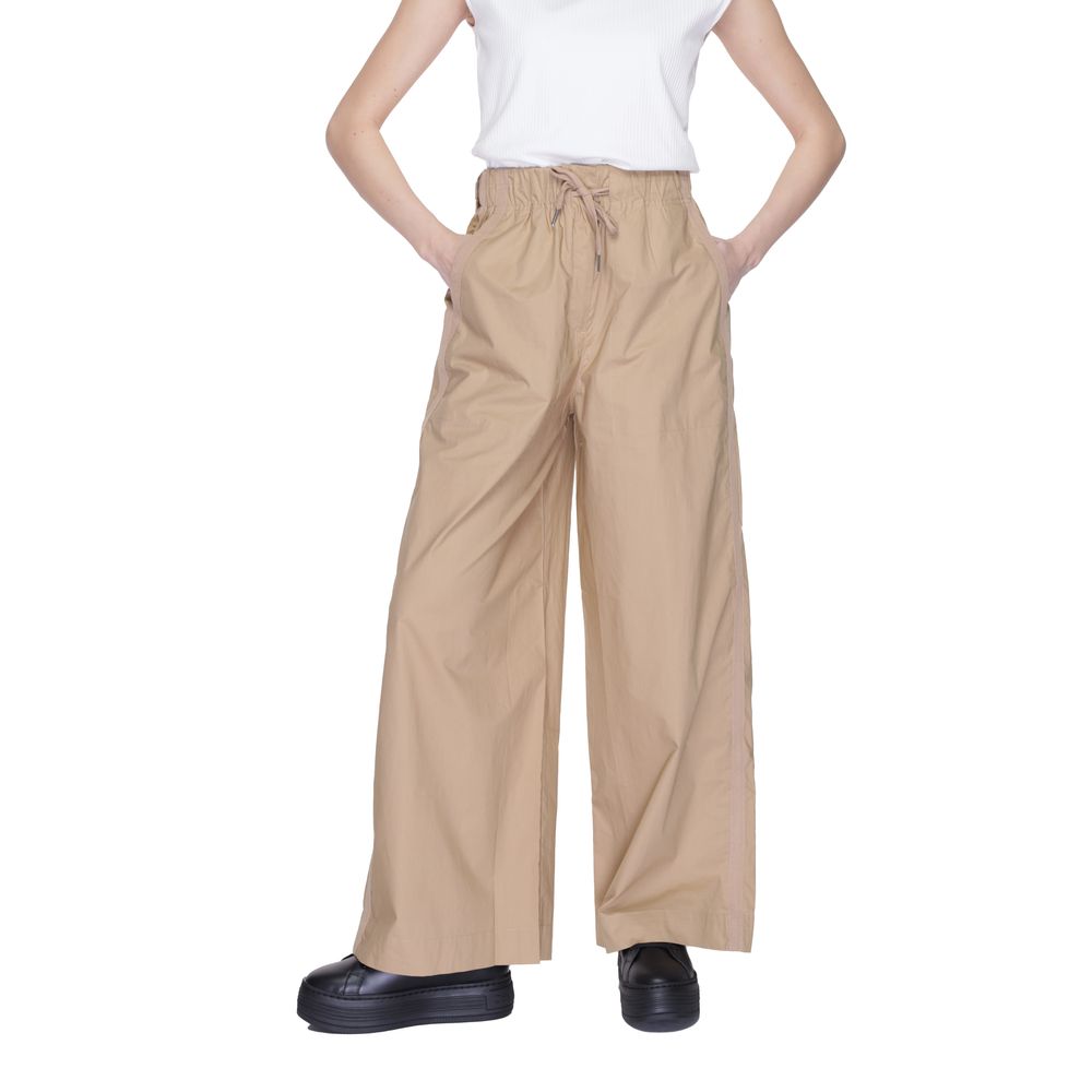 Blauer Beige Baumwollhose