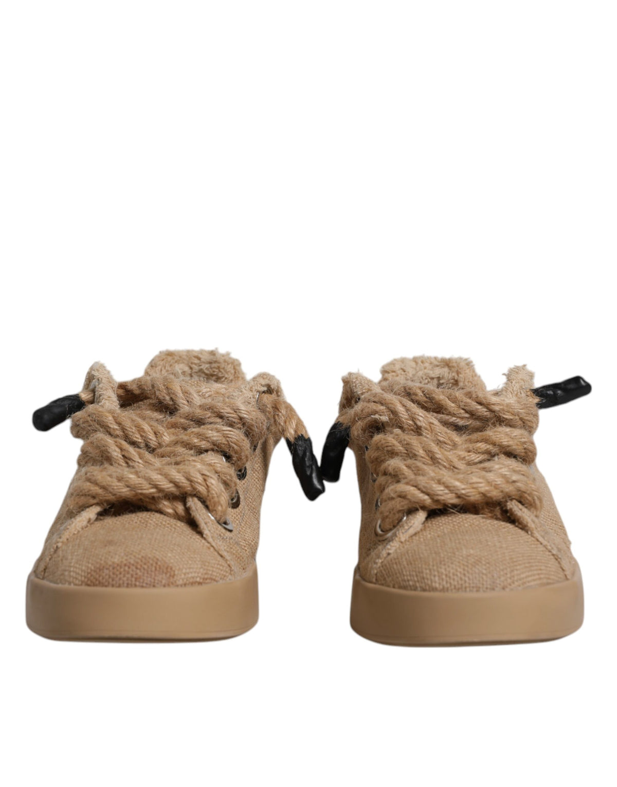 Dolce & Gabbana Braune Sneaker aus Jutegewebe für Herren