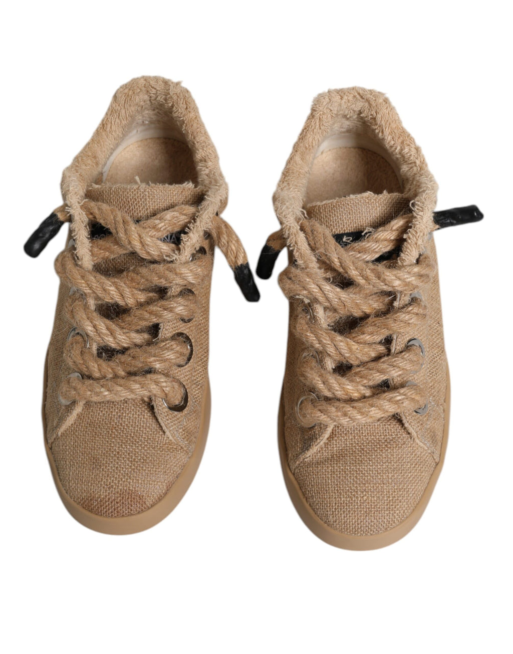 Dolce & Gabbana Braune Sneaker aus Jutegewebe für Herren