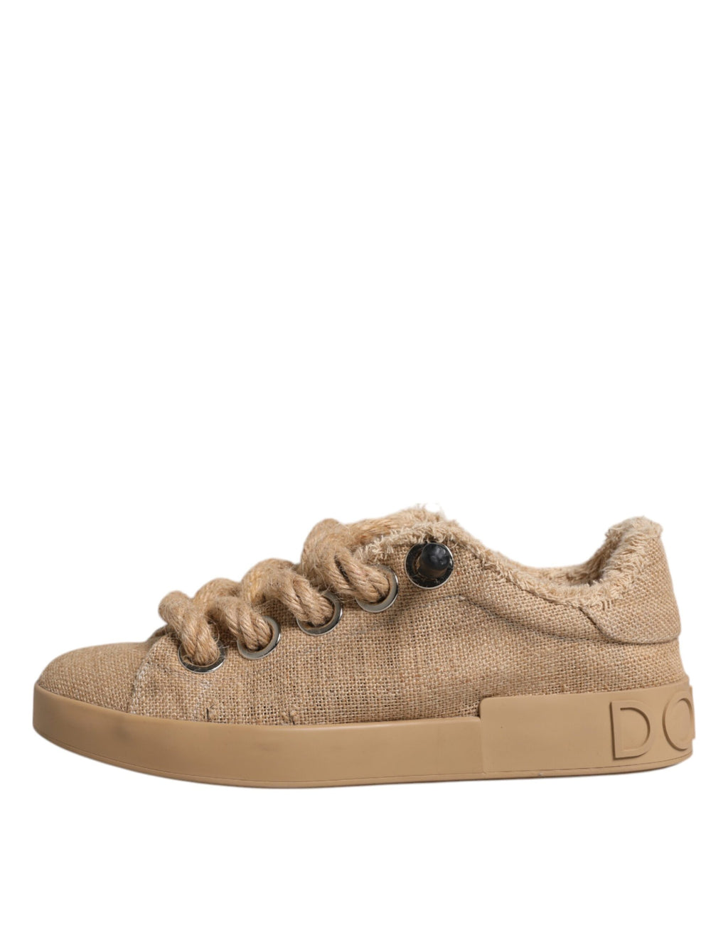 Dolce & Gabbana Braune Sneaker aus Jutegewebe für Herren