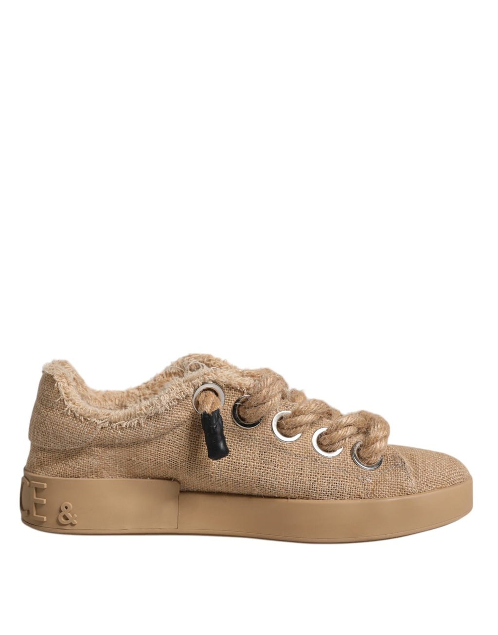 Dolce & Gabbana Braune Sneaker aus Jutegewebe für Herren