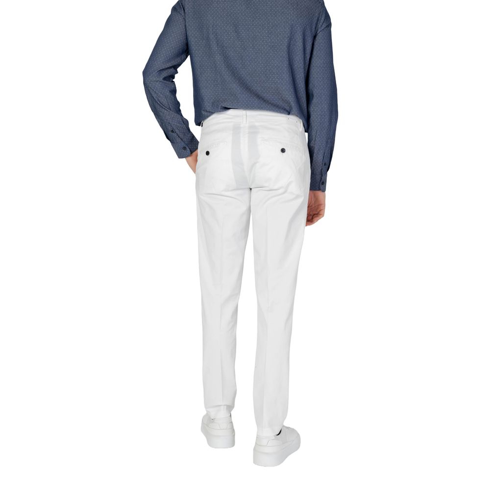 Antony Morato Cremefarbene Baumwoll-Skinny-Hose