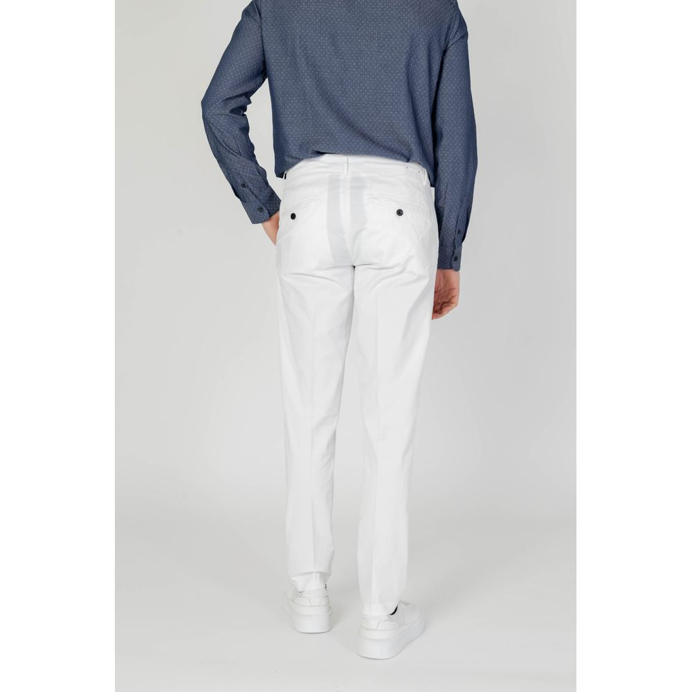 Antony Morato Cremefarbene Baumwoll-Skinny-Hose