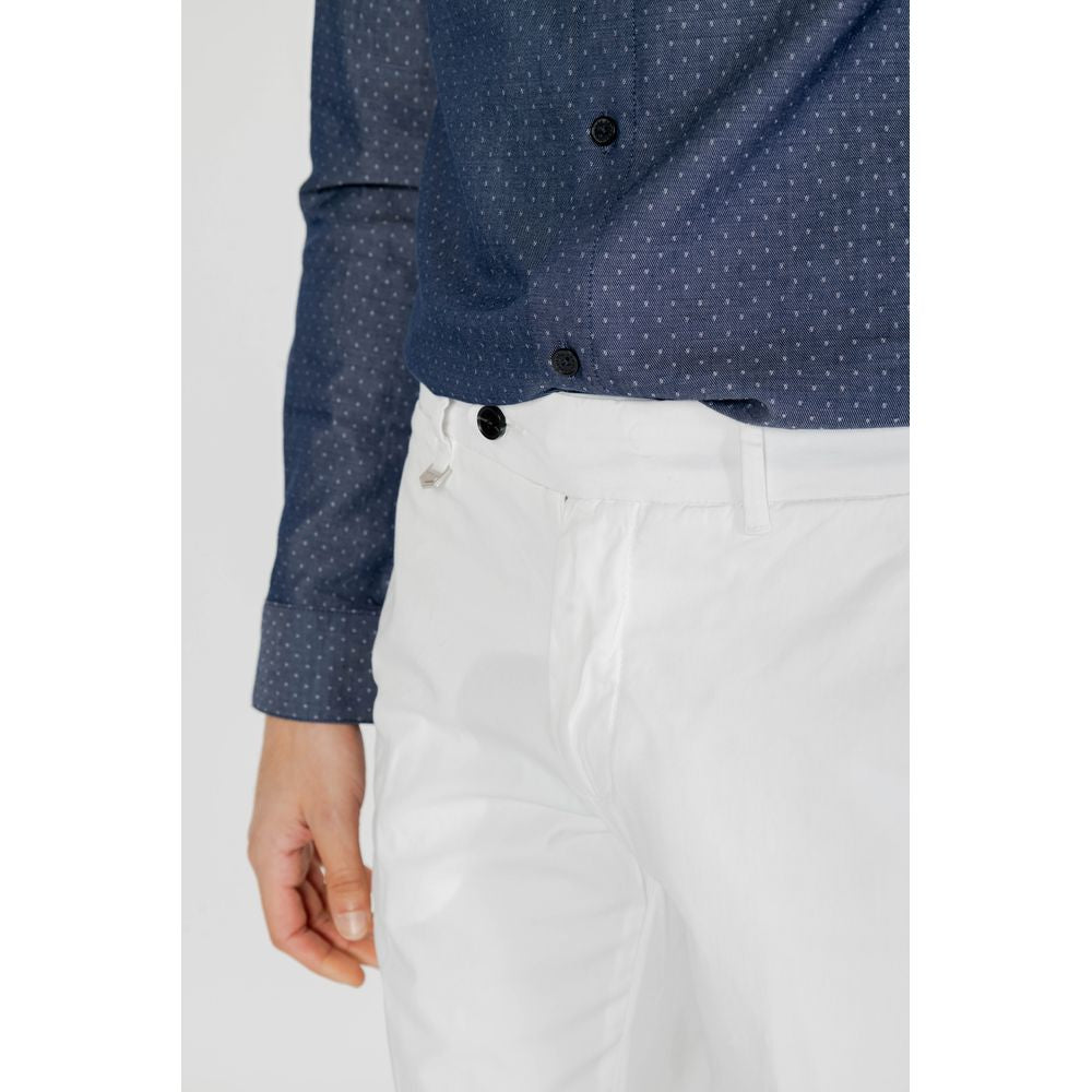 Antony Morato Cremefarbene Baumwoll-Skinny-Hose