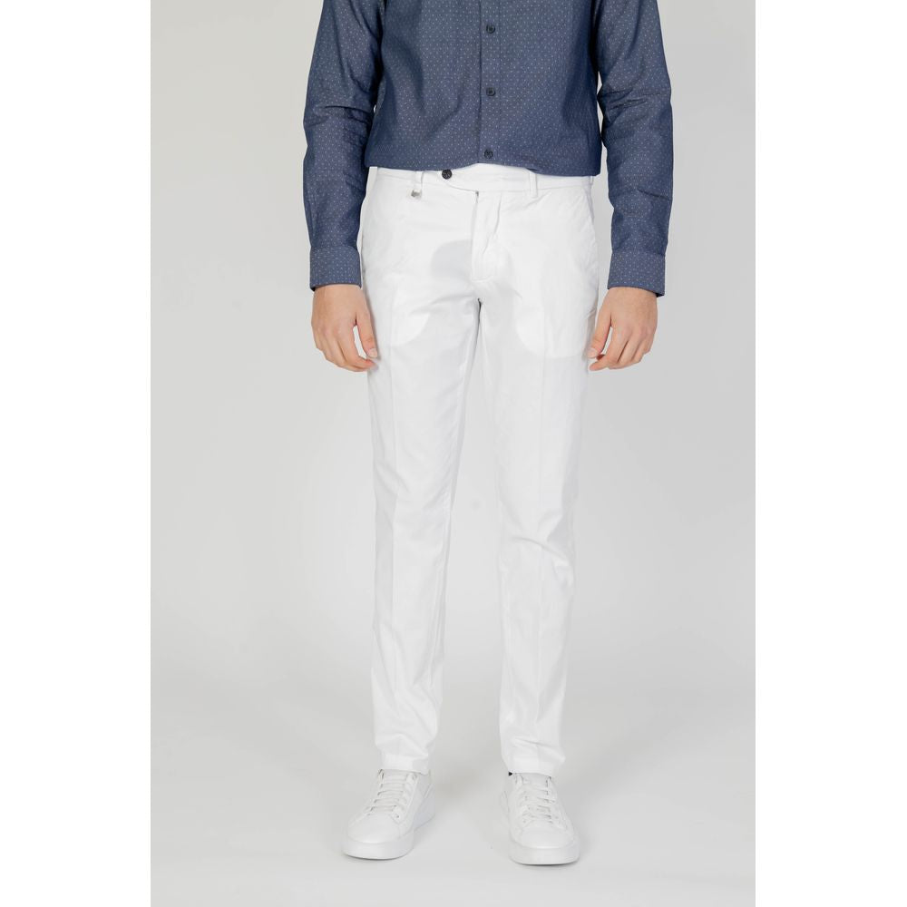 Antony Morato Cremefarbene Baumwoll-Skinny-Hose