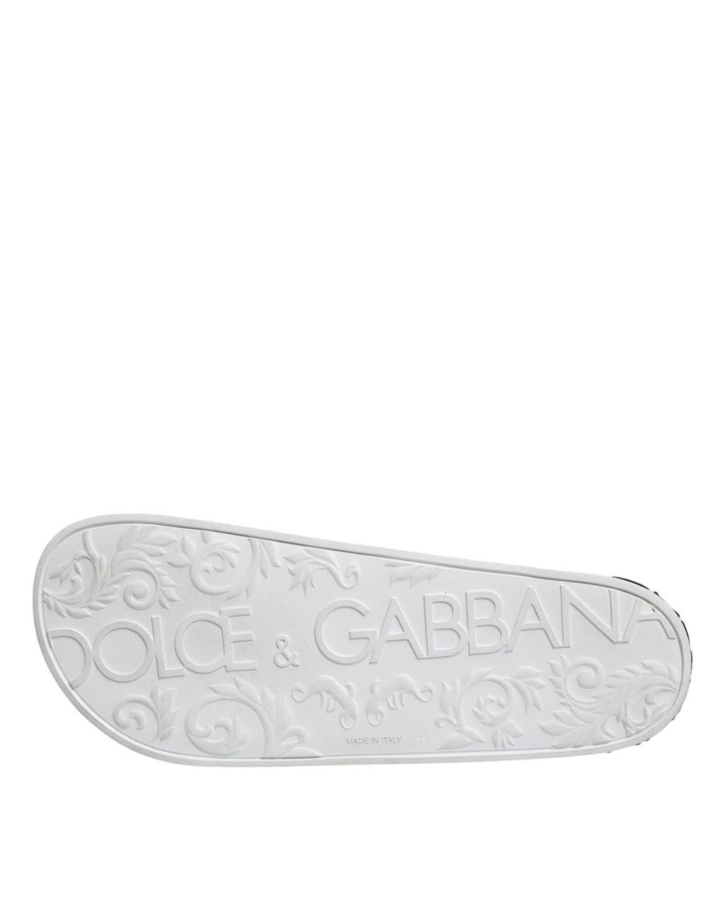 Dolce & Gabbana Weiß Schwarz Sandalen Gummi Beachwear Schuhe