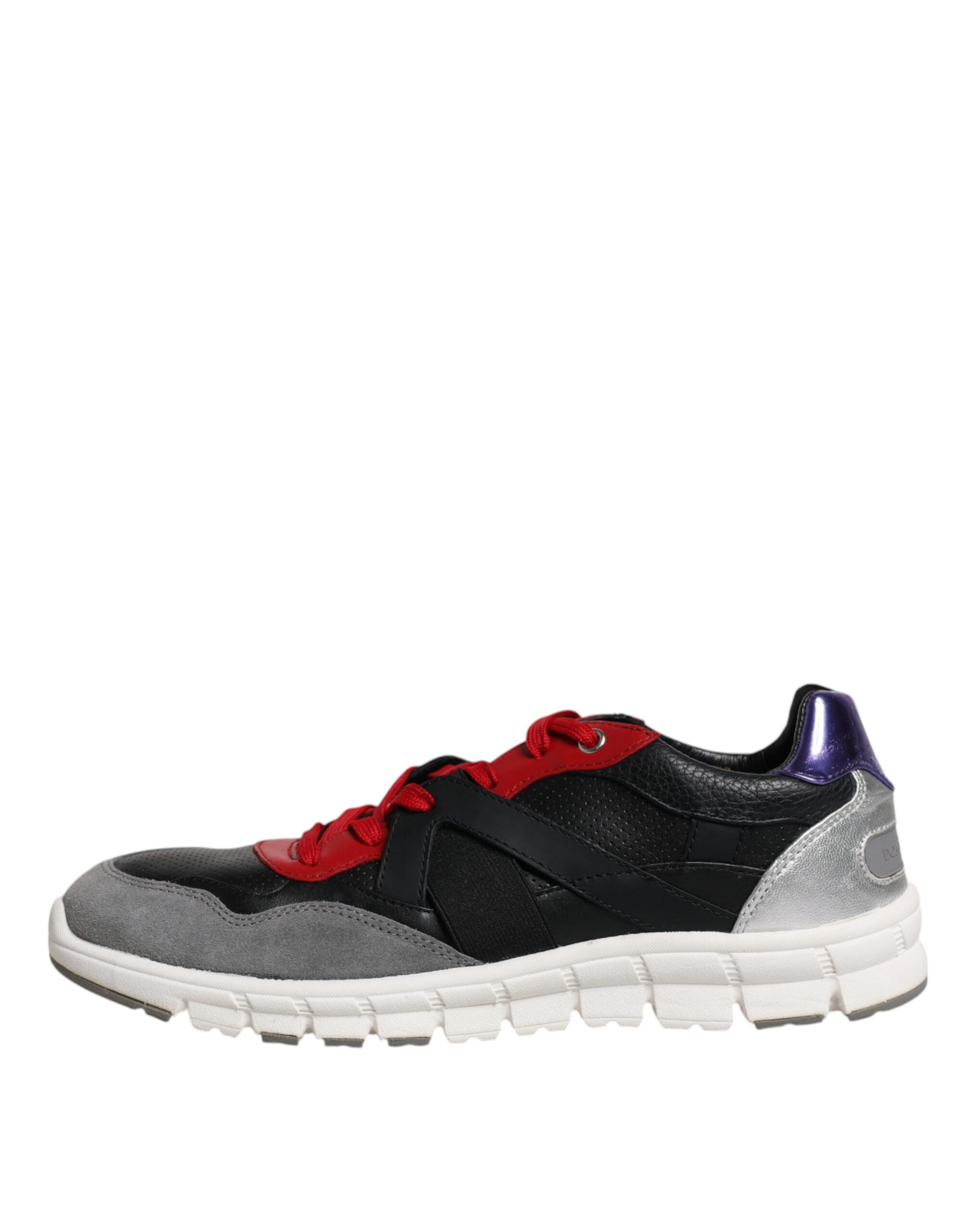 Dolce & Gabbana Multicolor Leder Wildleder Low Top Sneakers Schuhe