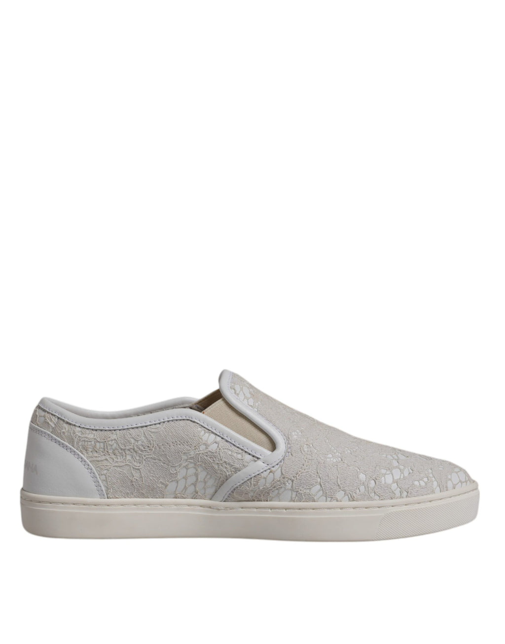 Dolce & Gabbana Weiß Floral Spitze Slip On Loafers Schuhe