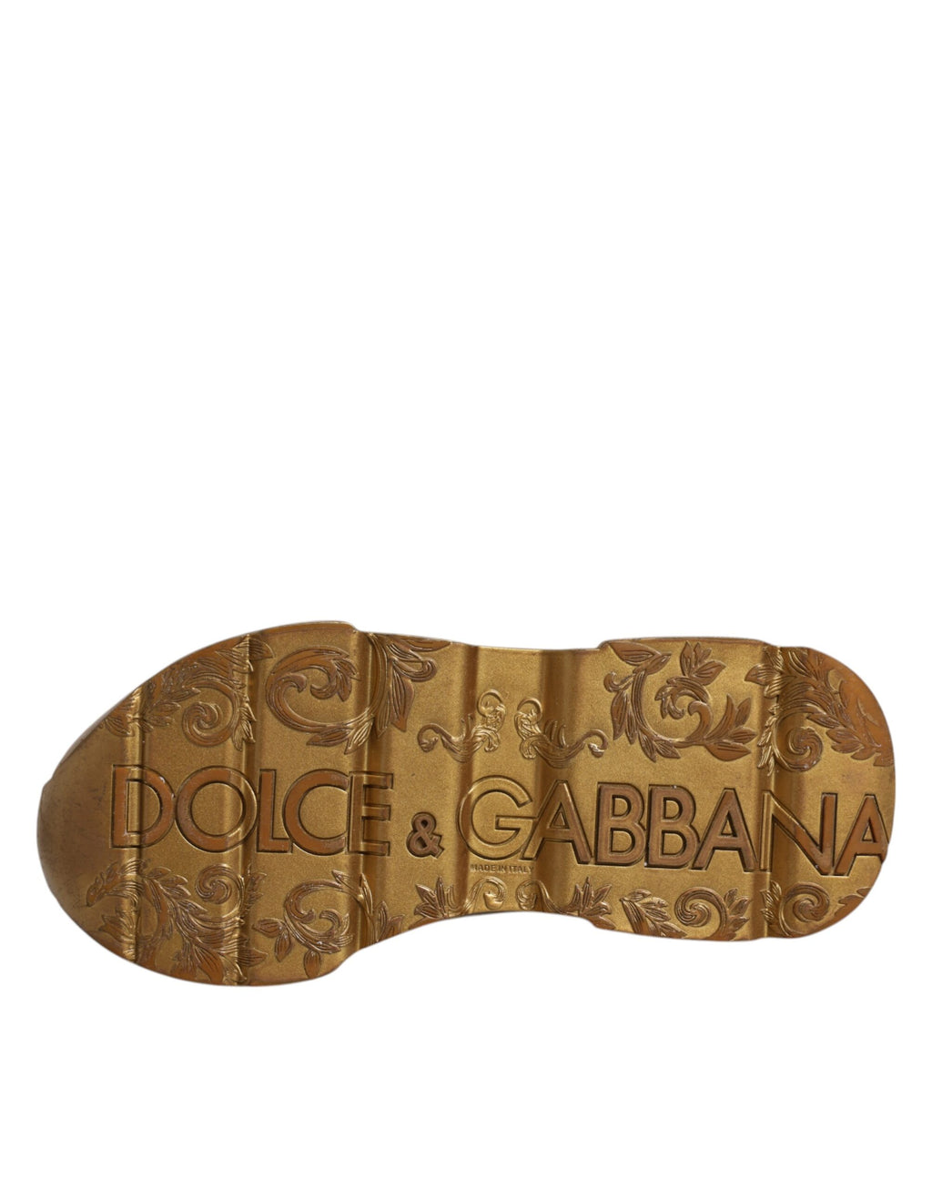 Dolce & Gabbana Weiß Gold Daymaster Low Top Turnschuhe Schuhe