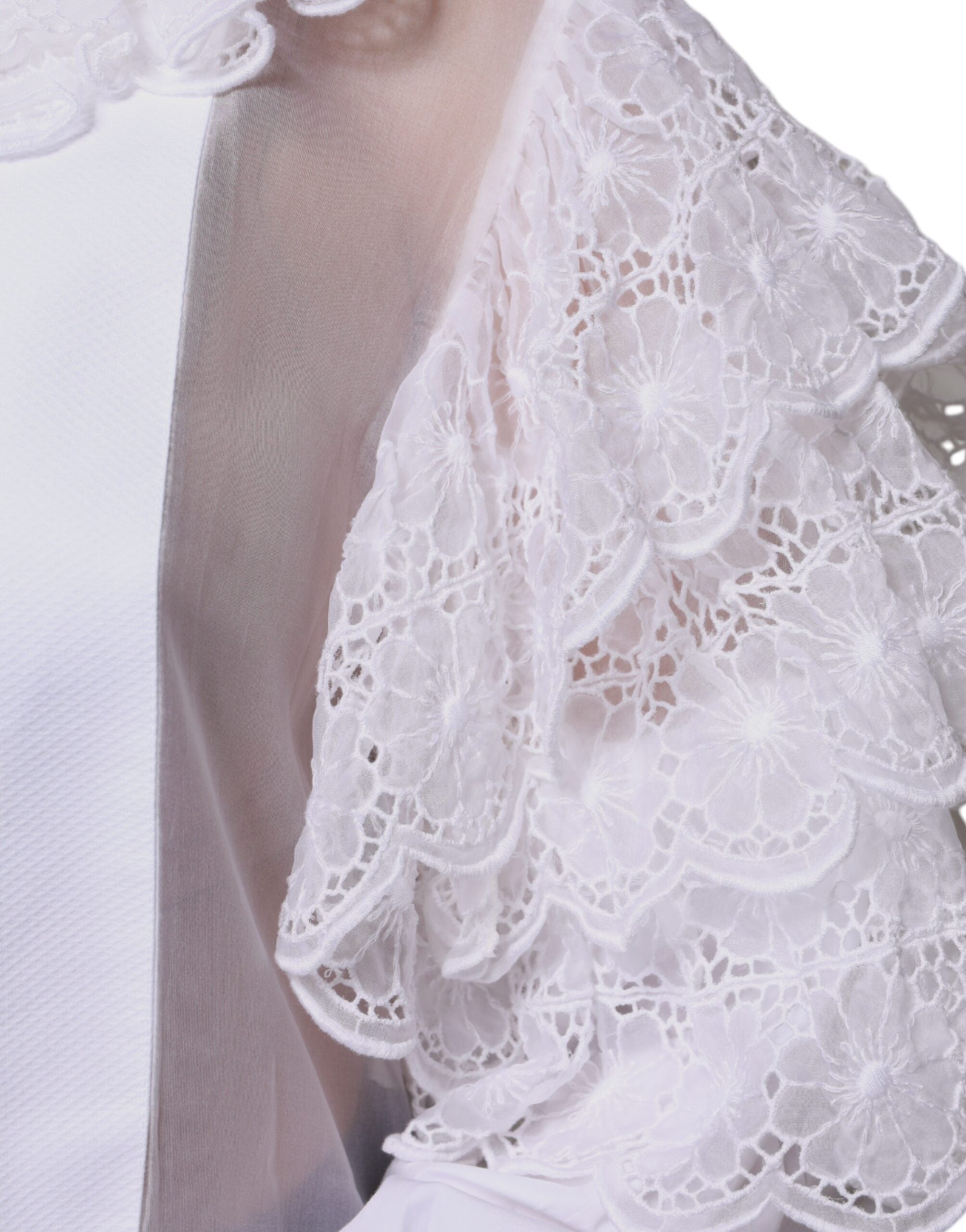 Dolce & Gabbana Weißes Baumwoll-Popeline-Hemd Kleid Bluse Oberteil