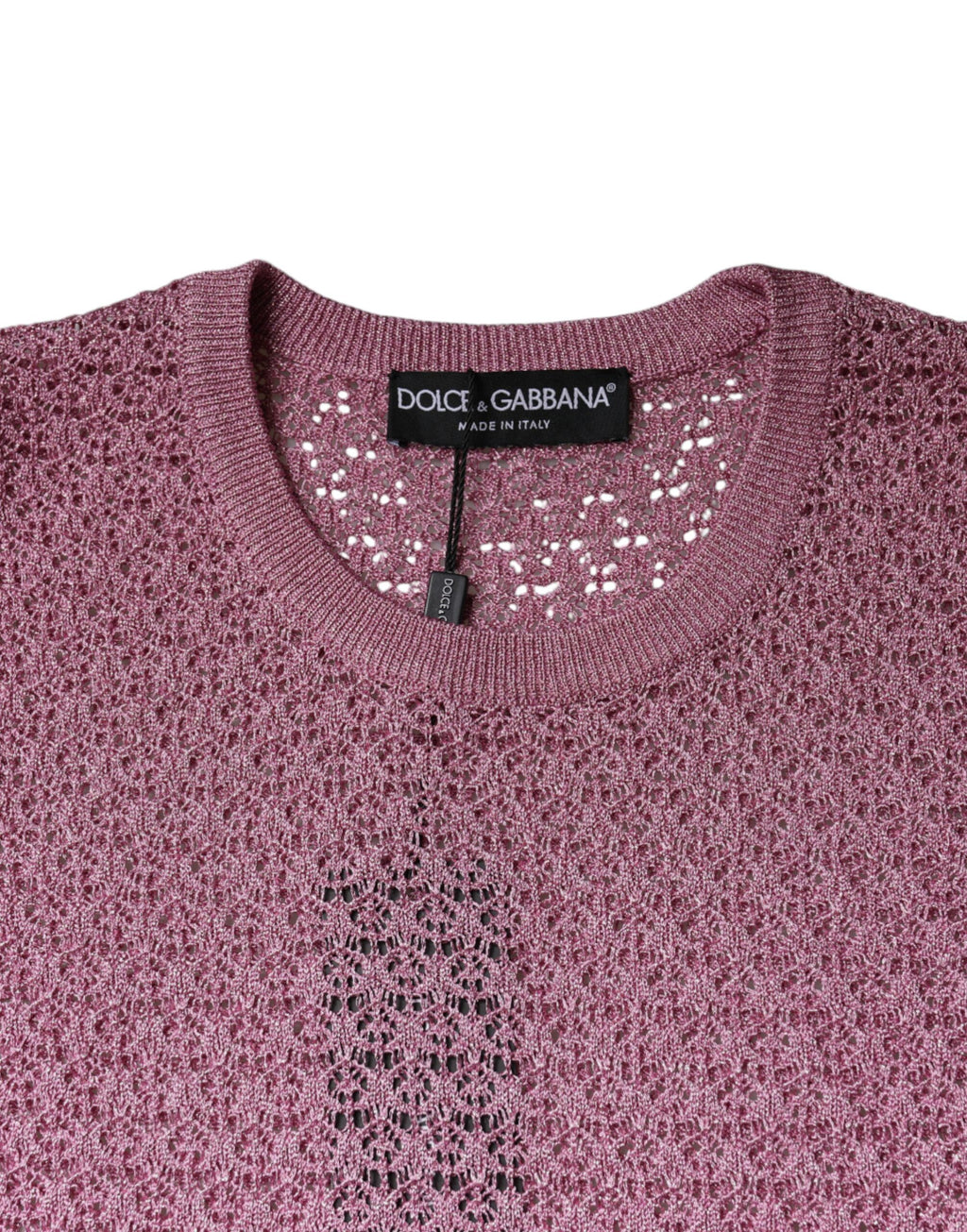 Dolce & Gabbana Pinkes ärmelloses Tank-Top aus Mesh