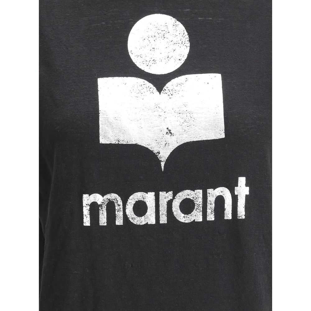 Marant Etoile Schwarzes Leinen-T-Shirt