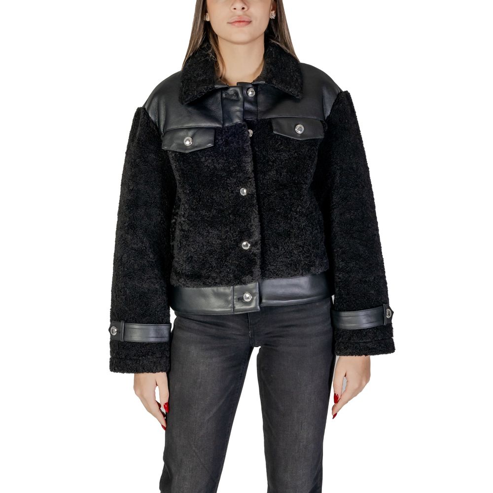 Morgan De Toi Schwarzer Polyester-Mantel