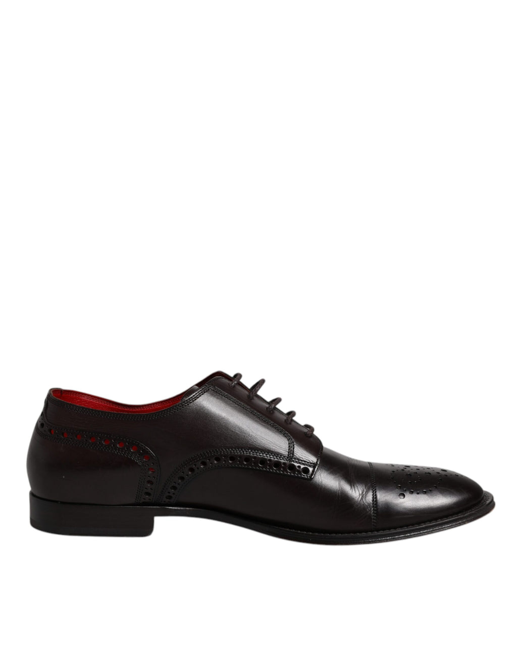 Dolce & Gabbana Schwarzes Kalbsleder Derby Herren Anzugschuhe