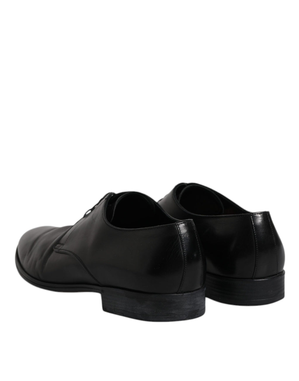 Dolce & Gabbana Schwarzes Lackleder Derby Herren Anzugschuhe