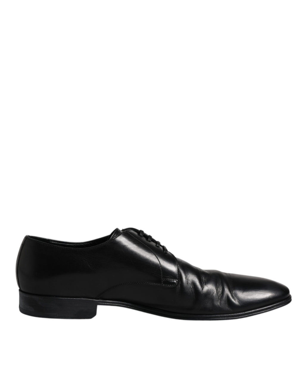 Dolce & Gabbana Schwarzes Lackleder Derby Herren Anzugschuhe