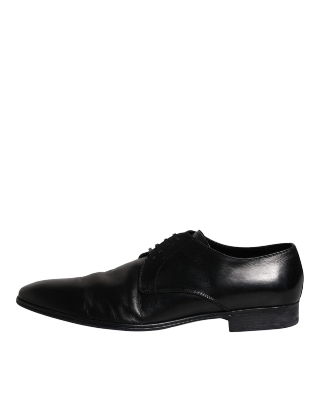 Dolce & Gabbana Schwarzes Lackleder Derby Herren Anzugschuhe