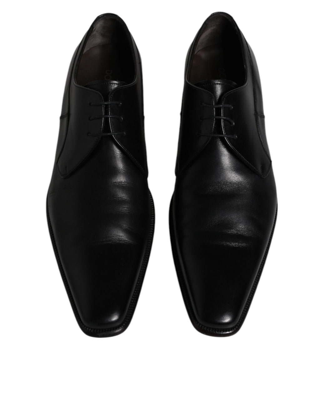 Dolce & Gabbana Schwarzes Leder Derby Männer Formelle Anzugschuhe