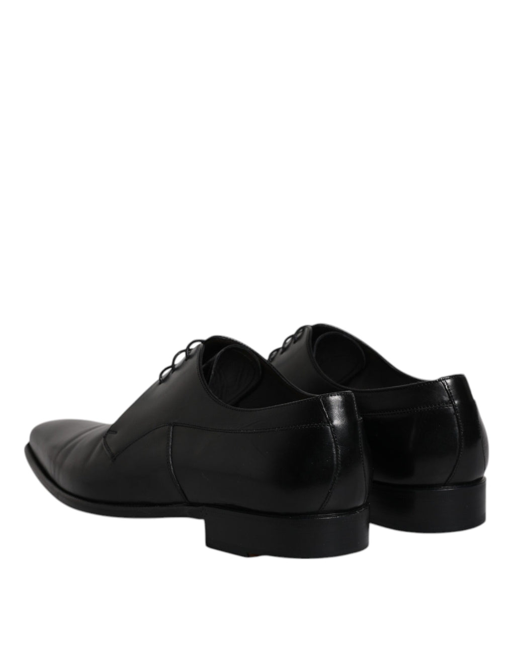 Dolce & Gabbana Schwarzes Leder Derby Männer Formelle Anzugschuhe