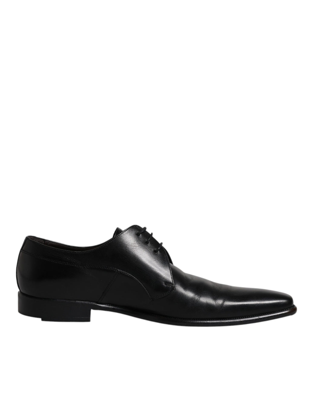 Dolce & Gabbana Schwarzes Leder Derby Männer Formelle Anzugschuhe