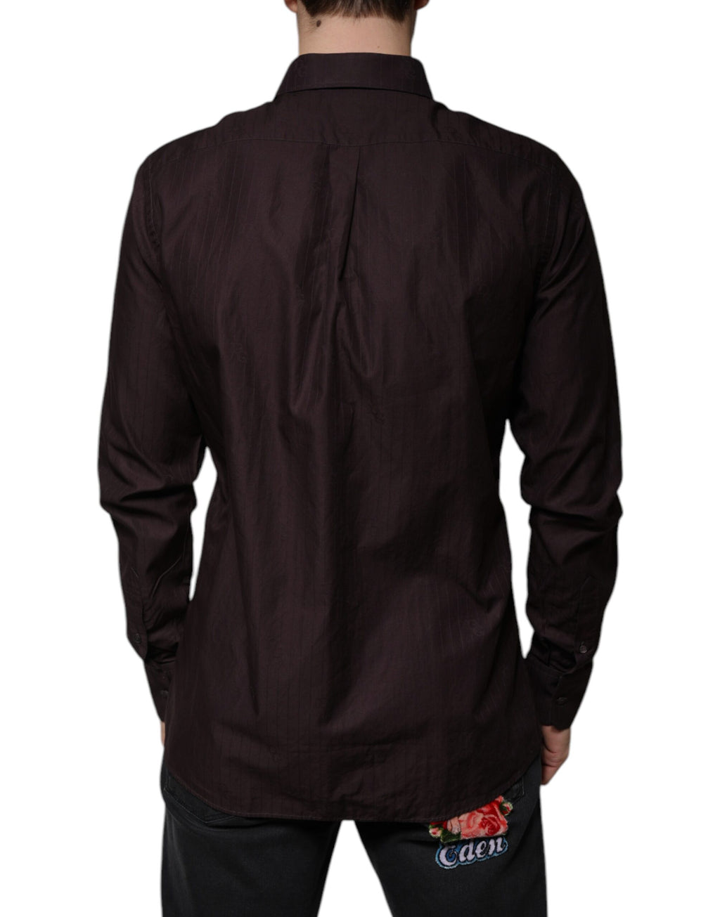 Dolce & Gabbana Lila Baumwolle Slim Fit MARTINI Kleid Hemd