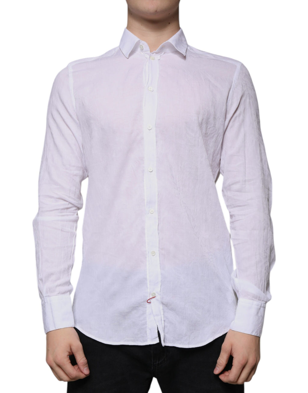 Dolce & Gabbana Weißes Slim Fit Hemd aus Baumwolle für Herren