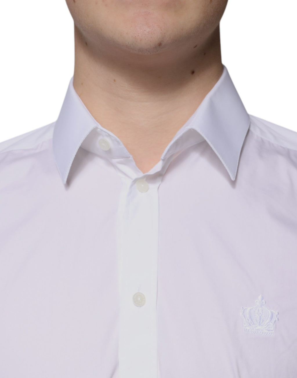 Dolce & Gabbana Weißes Baumwollhemd MARTINI Slim Fit Herren