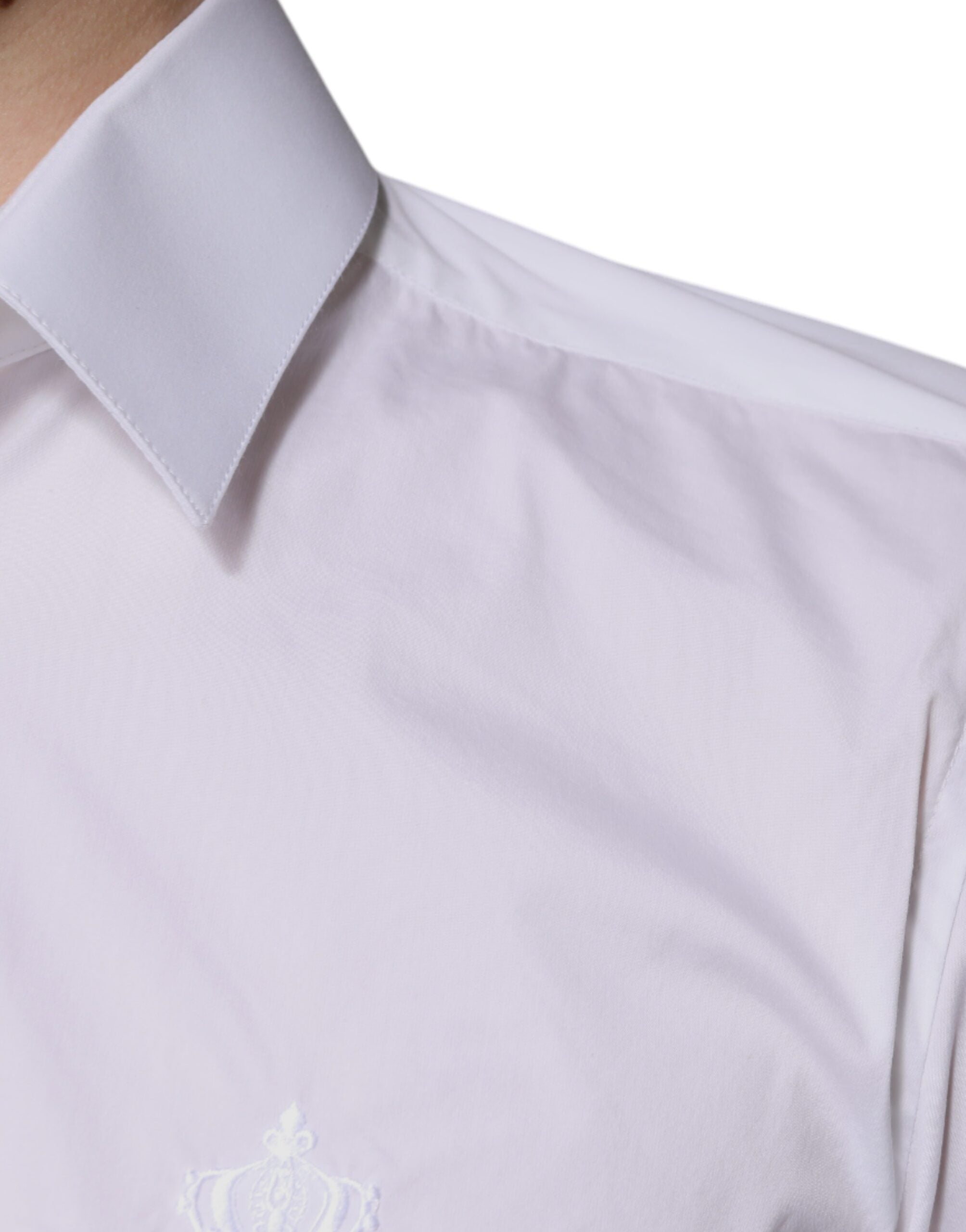 Dolce & Gabbana Weißes Baumwollhemd MARTINI Slim Fit Herren