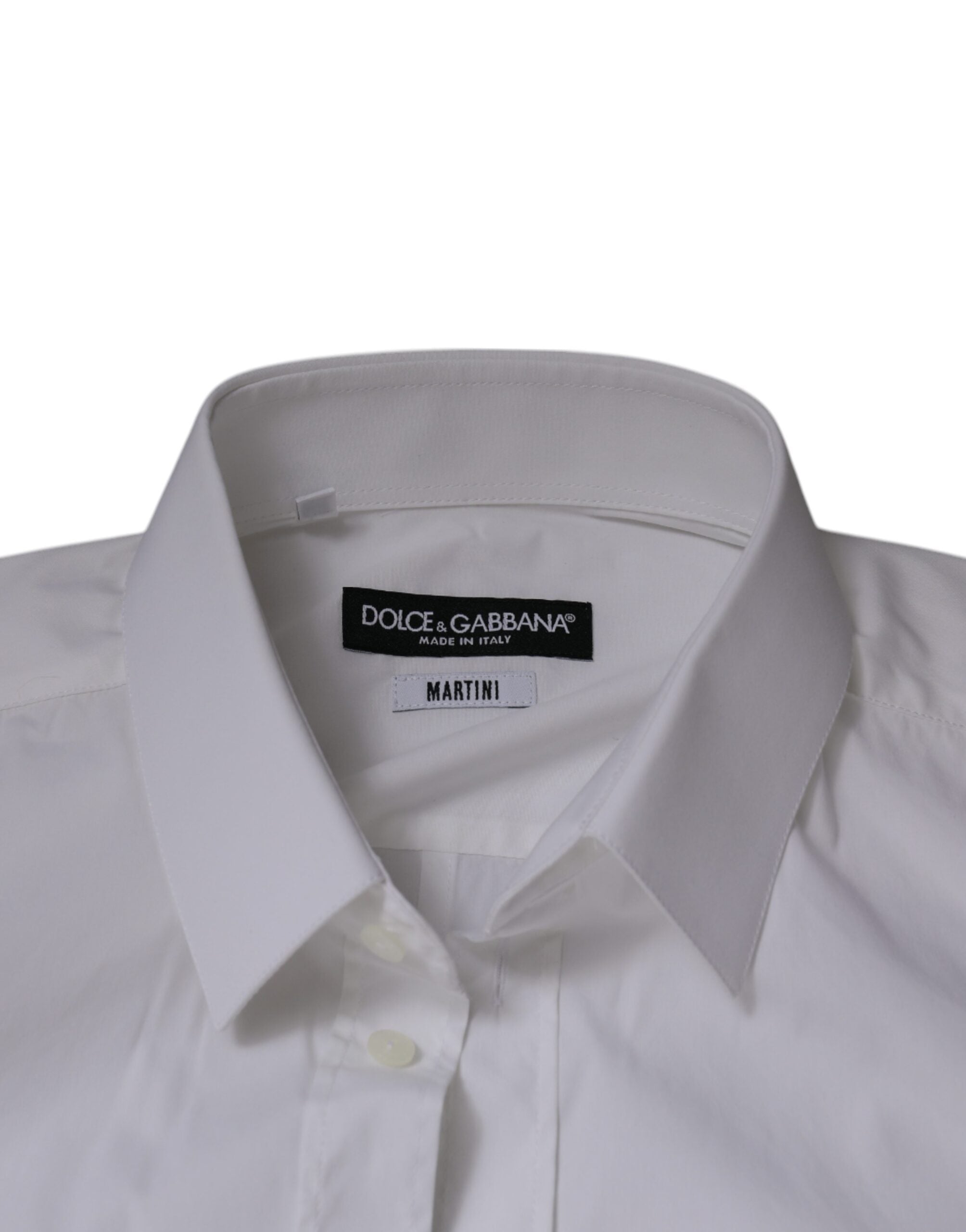 Dolce & Gabbana Weißes Baumwollhemd MARTINI Slim Fit Herren