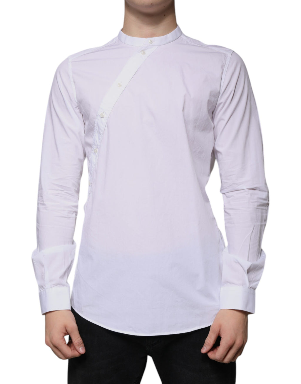 Dolce & Gabbana Weißes Baumwollhemd MARTINI Slim Fit