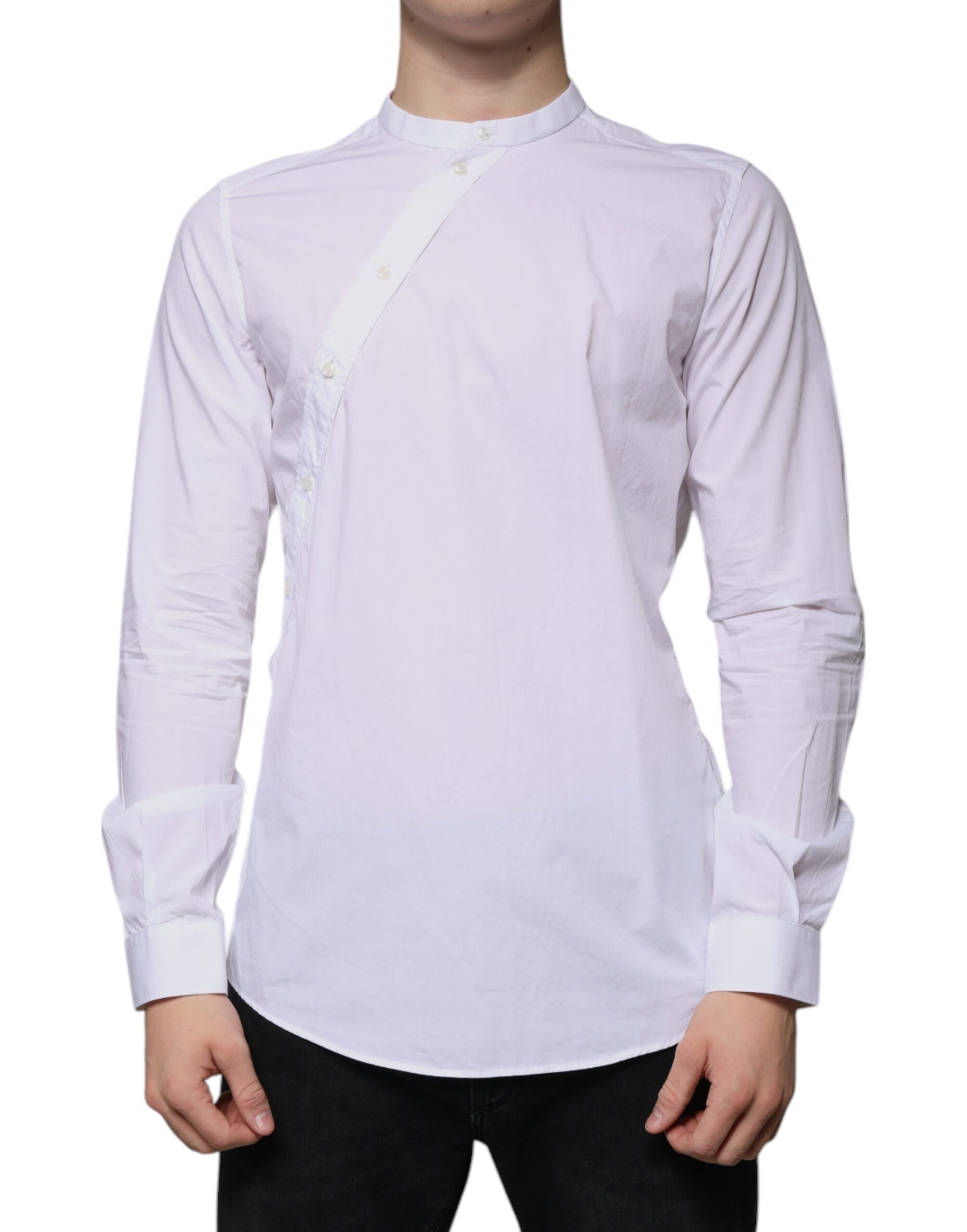 Dolce & Gabbana Weißes Baumwollhemd MARTINI Slim Fit