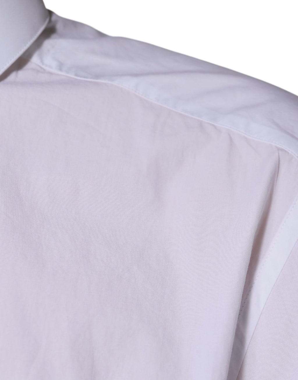 Dolce & Gabbana Weißes Logo-Baumwollhemd Slim Fit GOLD