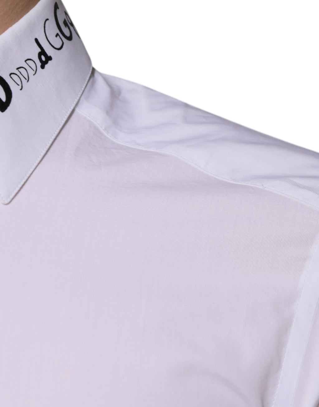 Dolce & Gabbana Weißes Logo-Baumwollhemd für Herren GOLD