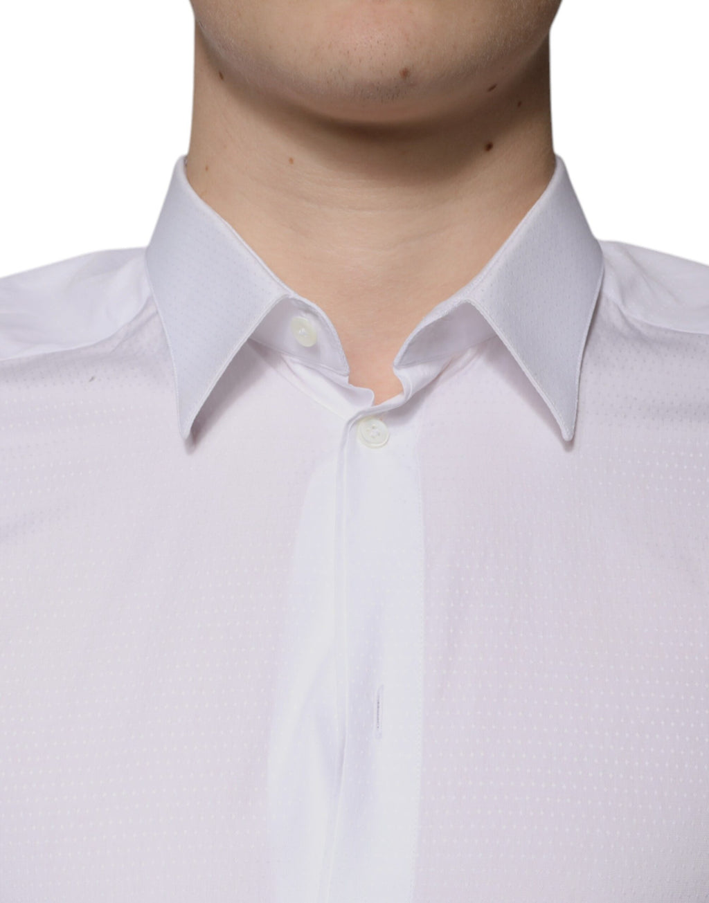 Dolce & Gabbana Weißes formelles Herrenhemd GOLD aus Baumwolle