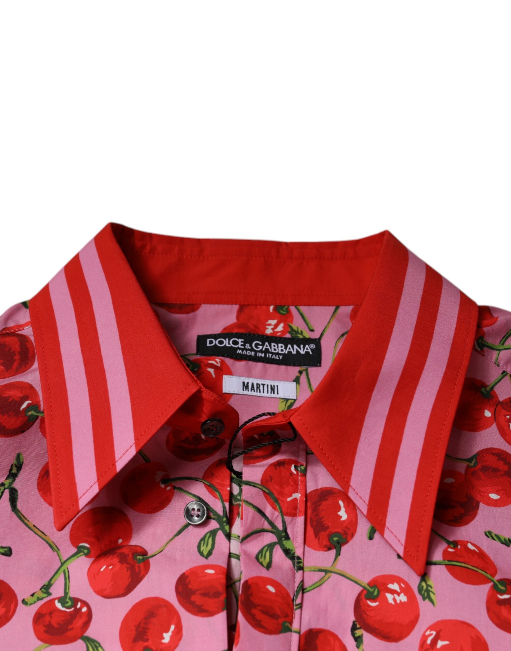 Dolce & Gabbana Rosa Kirsche Baumwolle Formal MARTINI Kleid Hemd