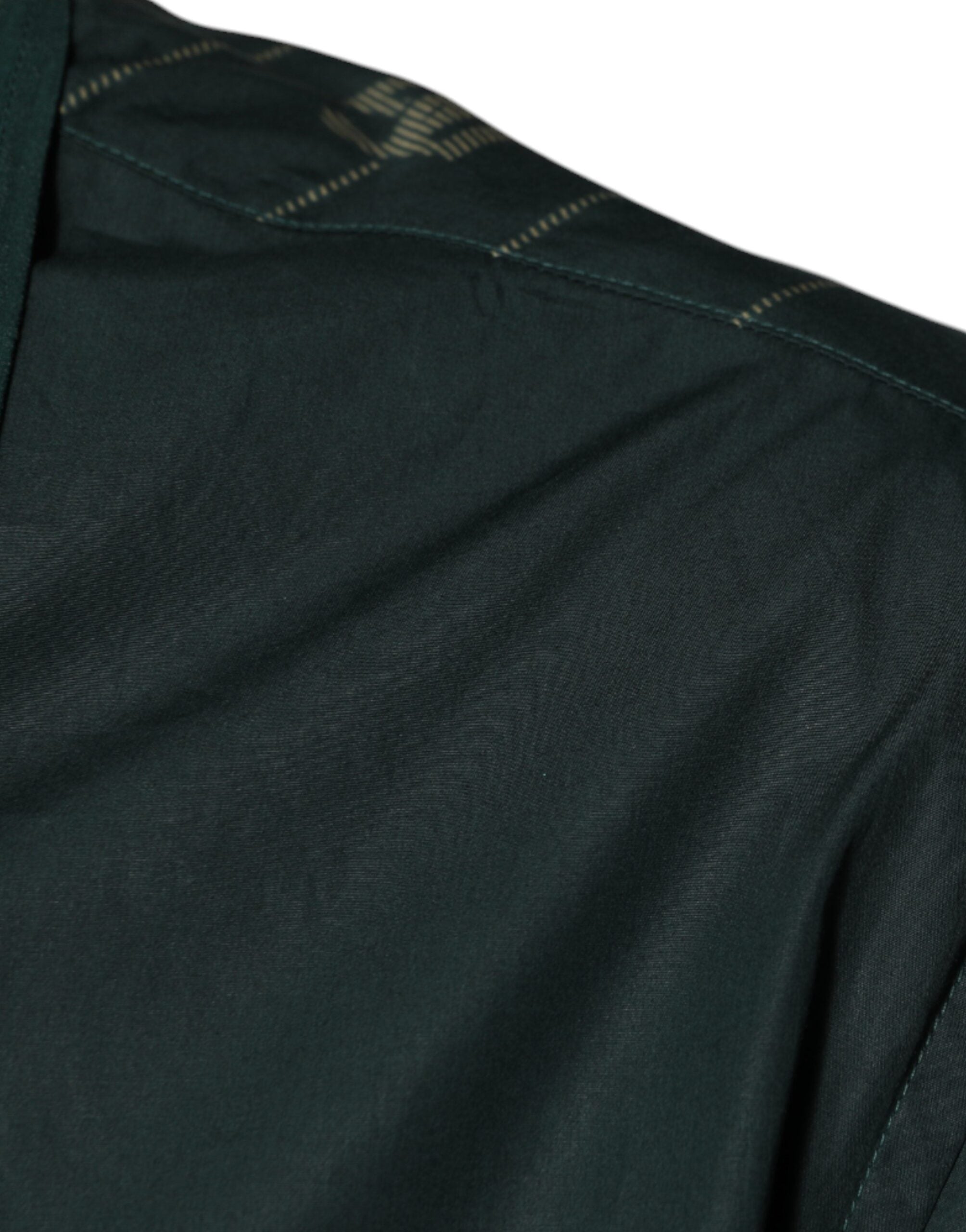 Dolce & Gabbana Grünes Logo-Langarmhemd MARTINI Freizeithemd