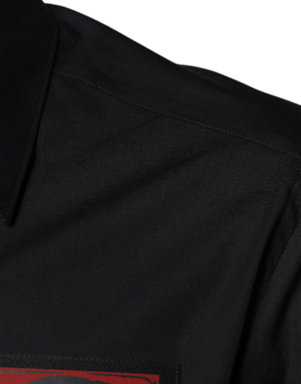Dolce & Gabbana Schwarzes langärmeliges GOLD-Hemd mit Augenklappe