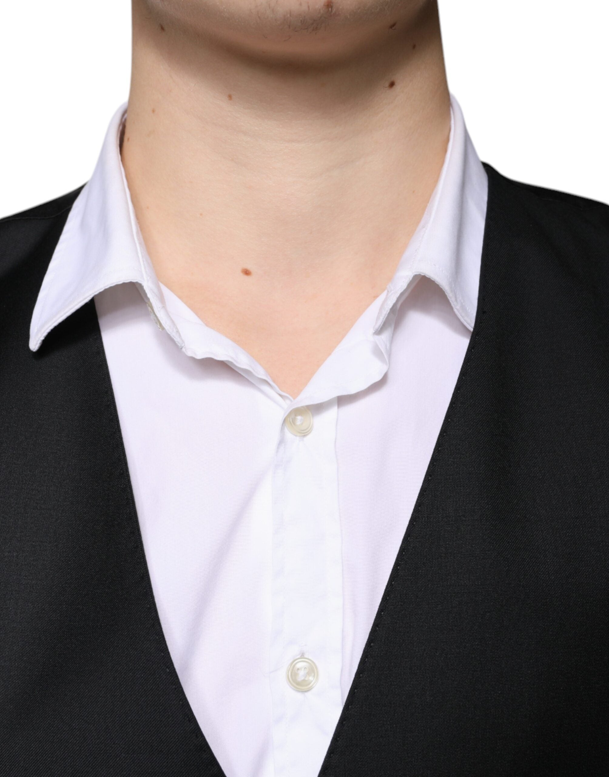 Dolce & Gabbana Schwarz Wolle Formal Dress Männer Weste Weste