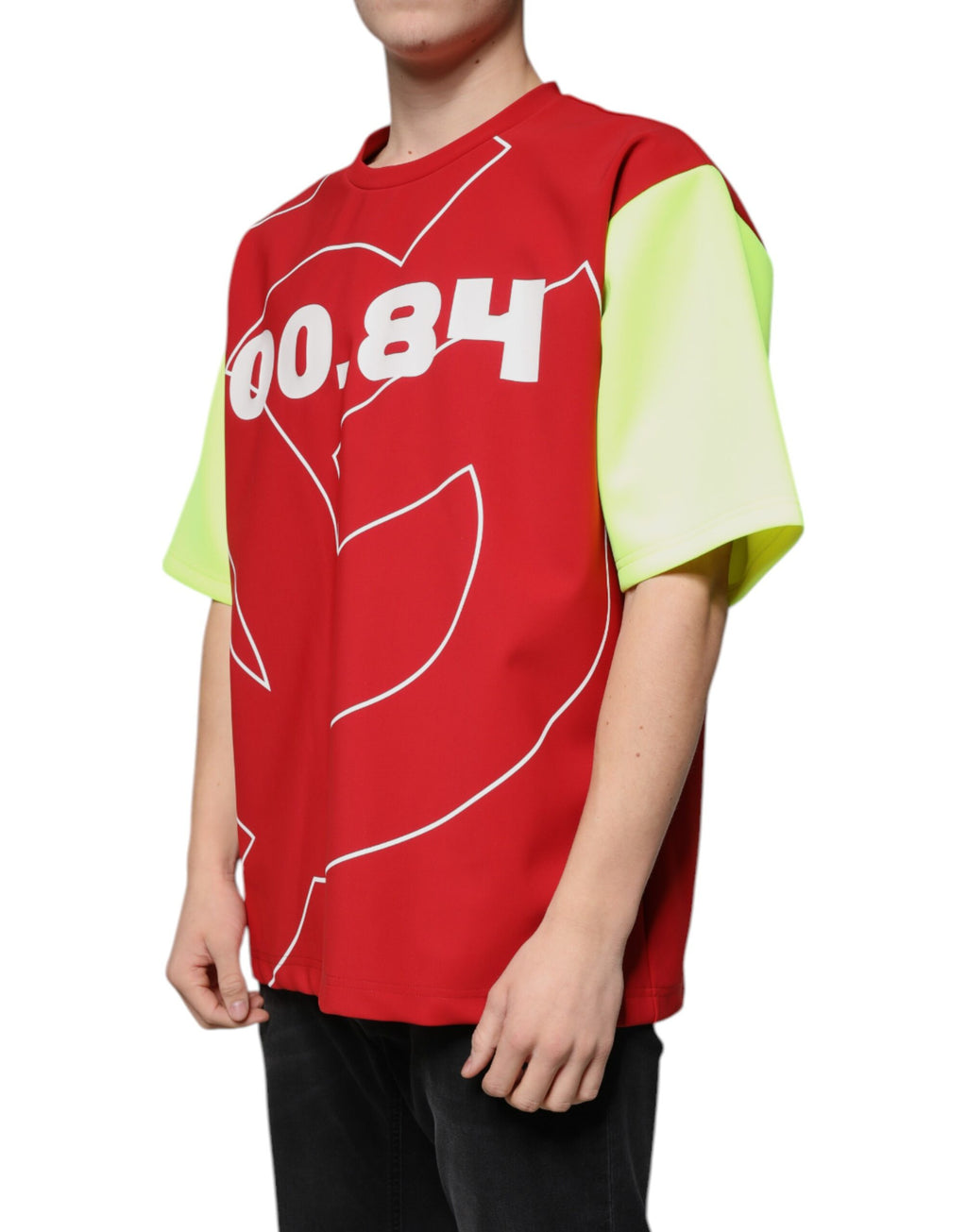 Dolce & Gabbana Multicolor Logo Baumwolle Herren T-Shirt mit Rundhalsausschnitt