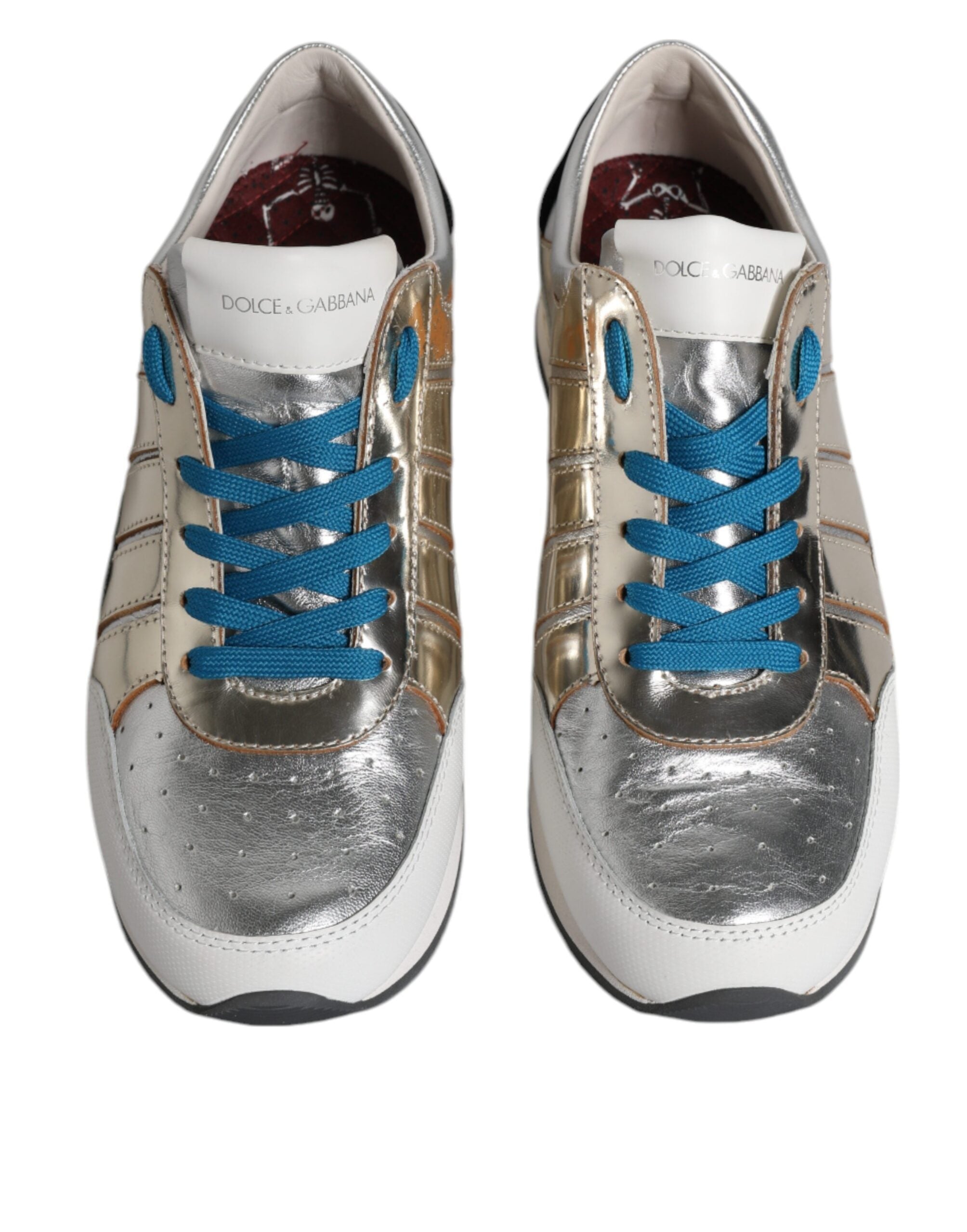 Dolce & Gabbana Multicolor Leder Low Top Sneakers Schuhe