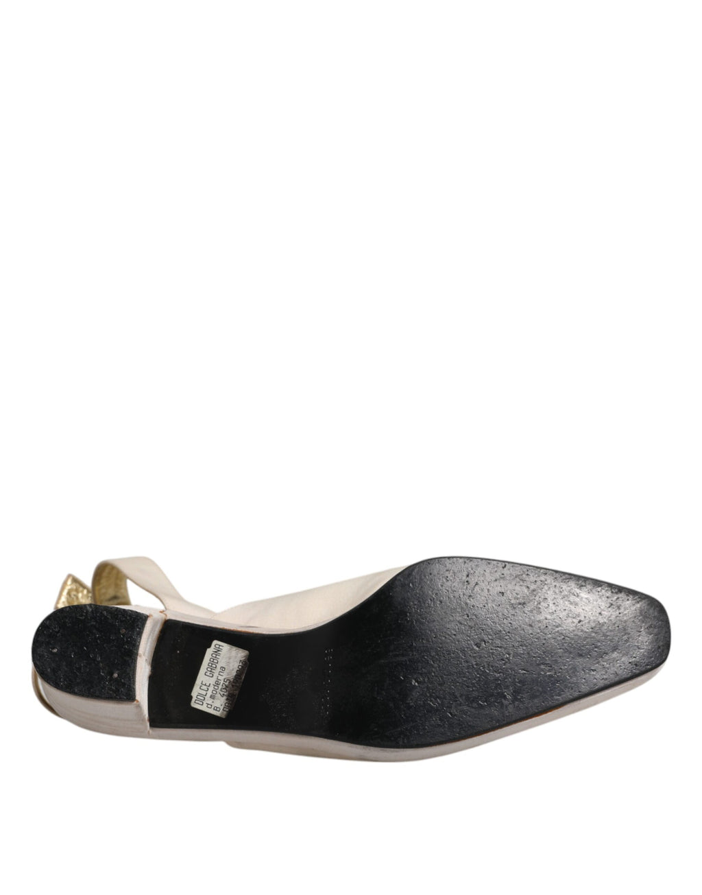 Dolce & Gabbana Aus Weiß Block Absätze Slingback Sandalen Schuhe