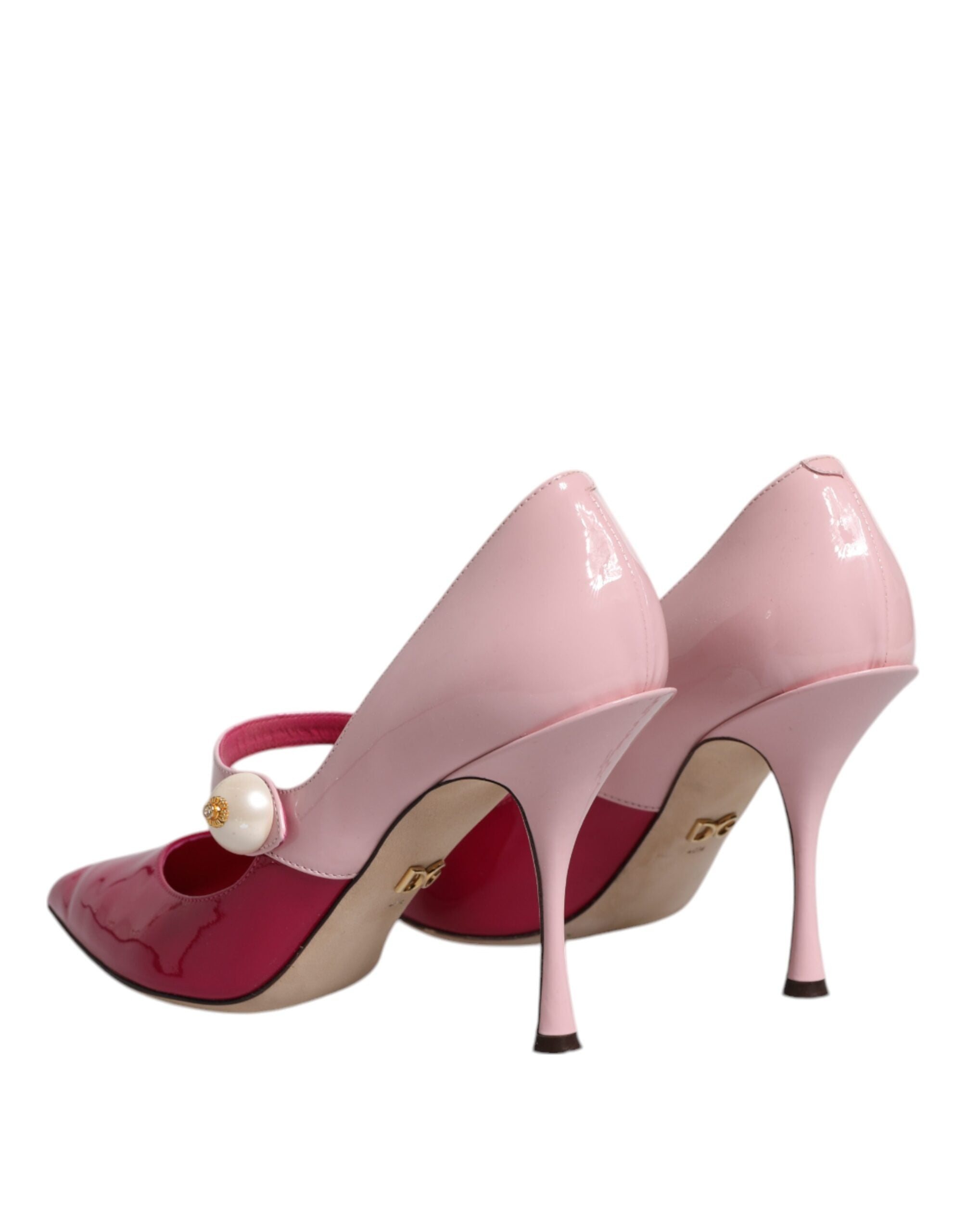 Dolce & Gabbana Zweifarbig Rosa Leder Mary Jane Heels Pumps Schuhe