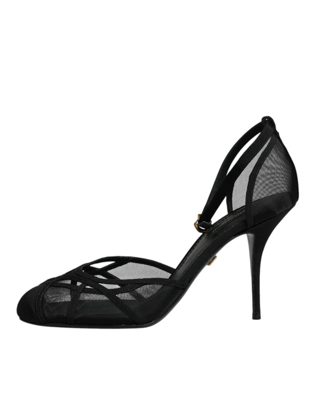 Dolce & Gabbana Schwarz Mesh Knöchelriemen Heels Pumps Schuhe