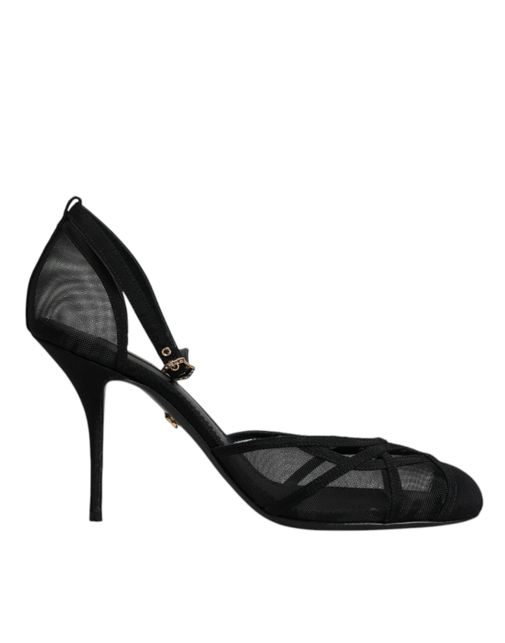 Dolce & Gabbana Schwarz Mesh Knöchelriemen Heels Pumps Schuhe