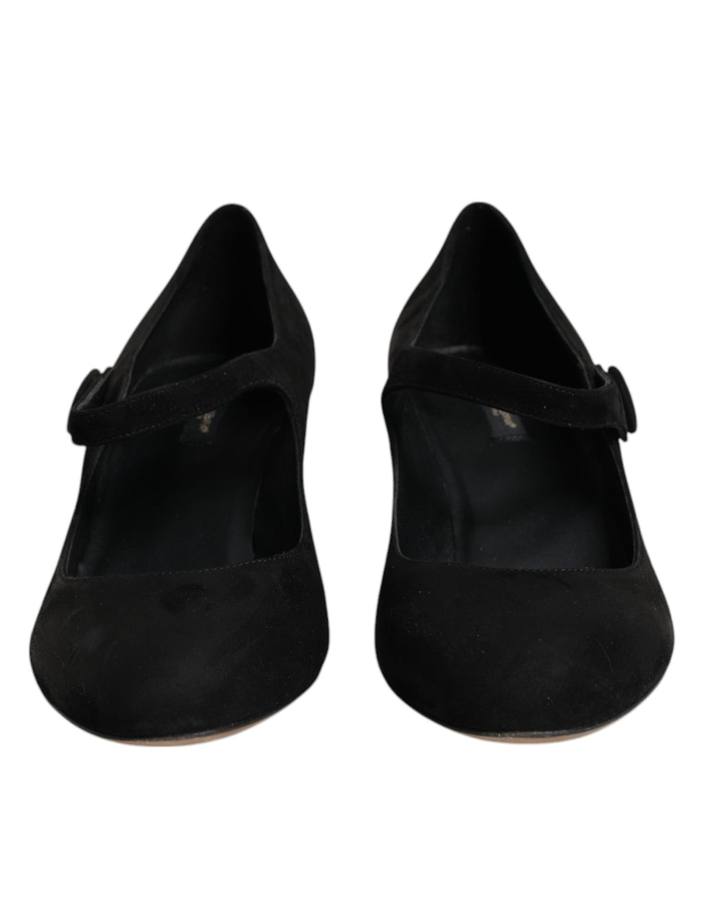 Dolce & Gabbana Schwarz Wildleder Leder Blockabsatz Pumps Schuhe